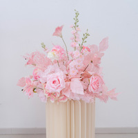 Ensemble de décoration murale en fleurs artificielles roses pour l'affichage en magasin, la décoration d'événements de mariage