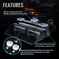 Luces de Advertencia Universales para Automóviles, 16 SMD, 12 V, Impermeables, Luces de Emergencia Intermitentes para Tablero