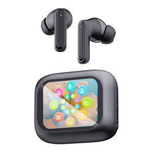 Auriculares TWS con Pantalla Táctil y Estuche de Carga Interactivo Inteligente, Auriculares Inalámbricos Intrauditivos con ENC, Pantalla Digital, Resistentes al Agua - Product Image 1