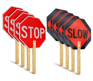 Biểu Tượng Tùy Chỉnh Nhôm Cao Phản Quang Cầm Tay Dừng Chậm Dấu Hiệu Cho Giao Thông Cảnh Báo Đường - Product Image 1