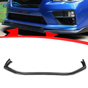 Negro ABS Carbon Look CS Style Car Parachoques delantero Spoiler Lip Splitter para Subaru Impreza WRX STI S207 S208 S209 Sedan 2015-2021 - Product Image 1