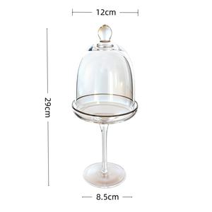 Exhibidor <span class=keywords><strong>de</strong></span> Postres <span class=keywords><strong>de</strong></span> Vidrio Personalizado con Tapa <span class=keywords><strong>de</strong></span> Domo, Transparente, Sin Plomo, Azucarero <span class=keywords><strong>de</strong></span> Vidrio Personalizado, Tarro para Dulces - Product Image 6