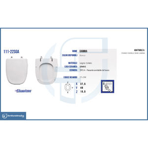 Simas Vaso Gamma Sedile WC con Chiusura Ammortizzata, Funzione Moderna con Telecomando, Realizzato in Legno di Bambù e Resina PP-Urea per Uso Bagno - Product Image 3