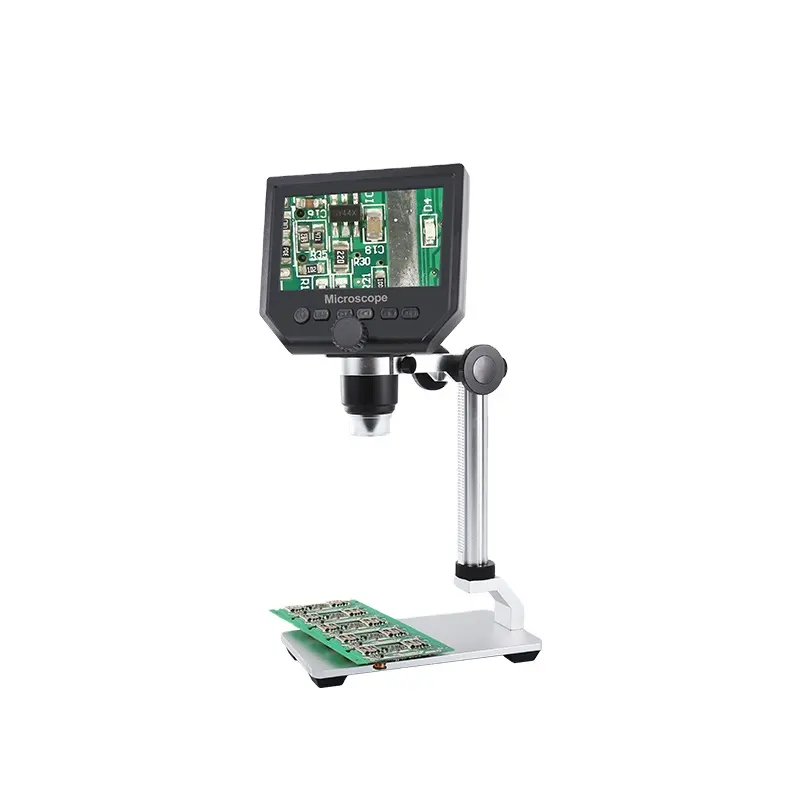 جديد المحمولة 600X 3.6MP مجهر رقمي 4.3 "LCD الإلكترونية HD فيديو المجاهر منظار مزوّد بمنافذ USB المكبر كاميرا سبيكة الدعامة