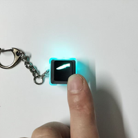 Custom Laser Engrave Keycap Keychain Fidget Toys Button Cap Fingertip Button Keychain Toy Colorful Light Switch Key Ring