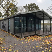 Maisons conteneurs préfabriquées extensibles certifiées de 40 pieds - Construction mobile en panneaux sandwich en acier léger pour hôtels