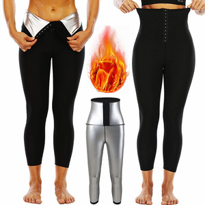 Pantalones de sudoración para mujer, 3 tipos, con revestimiento, para pérdida de peso, entrenador de cintura, quemagrasas, moldeador corporal, adelgazante, pantalones de yoga. - Product Image 2