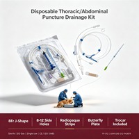 Kit de paracentèse complet jetable pour chiens, usage vétérinaire