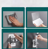 Support de Douche Mural en Acier Inoxydable 304 au Design Moderne - Fixation Sans Perçage pour Hôtels et Appartements