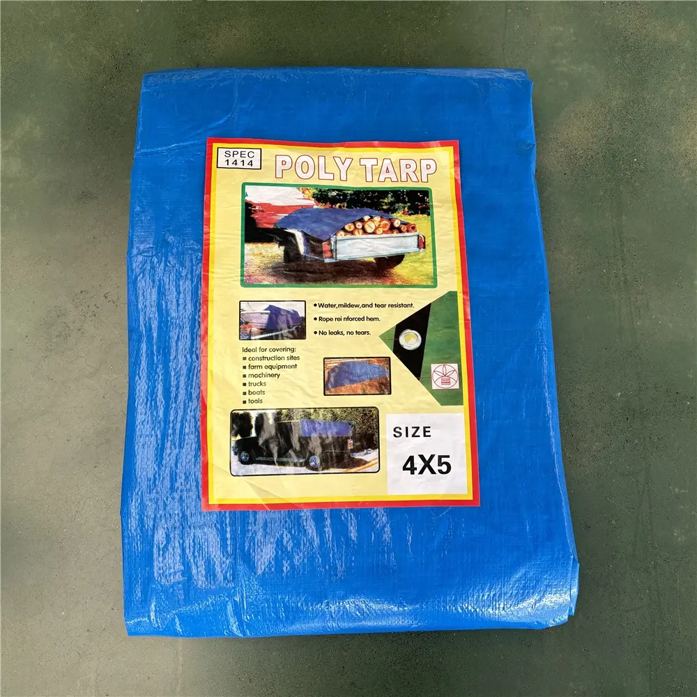 Bâche enduite de HDPE de bâche de PE imperméable forte de 4m x 6m 120g disponible au Mali
