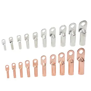 DT-10-16-25-35-50-70-95-120-125-150-185-240-300 Din Wire Connector Type Terminals Round Cable Tube Crimp Tinned Copper Lugs