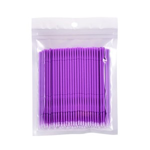 100pcs Disposable Microbrush Applicator Plastic Cotton Eyelash Cleaning Swab for Lash <b>Extension</b> Makeup Use - Product Image 6