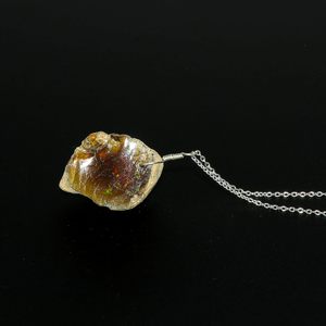 Collar con Colgante de Ópalo Etíope Gemkora, Piedra Preciosa Natural en Bruto con Efecto Fuego, Cristal Curativo, Cadena de Plata 925, Unisex, para Uso Diario - Product Image 5