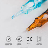 Aiguilles de cartouche de tatouage jetables professionnelles STALYX Série ULTRA avec membrane de sécurité, spécifications gravées au laser, en acier inoxydable