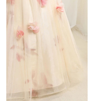 Robe de cérémonie Fée des Fleurs pour Filles, Robe de Bal de Luxe en Tulle pour Enfants, Robe de Demoiselle d'honneur pour Petites Filles, Costume de Performance au Piano