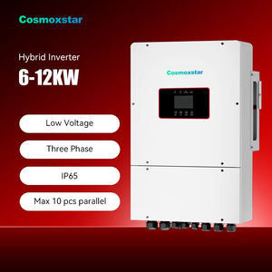 Convertisseur solaire hybride Cosmoxstar 3 phases 6kw 8kw 10kw 12kw IP65 380V 400V étanche pour usage commercial - Product Image 1