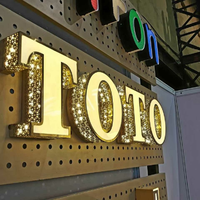 Enseigne lumineuse LED 3D en acrylique à lettres canal rétroéclairées pour entreprises, signalétique extérieure, panneau publicitaire