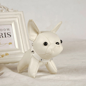 Cute French Bulldog Light Leather Keychain Women's Bag Charm Accessory and Jewelry Holiday Gift for Girls and Women
