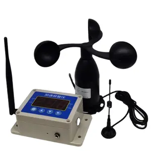Estación eólica meteorológica BGT con anemómetro Sensor de velocidad y dirección del viento con alarma