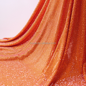 Tissu extensible en spandex avec cristaux de strass, FB001, largeur 150 cm, rectangulaire, brillant, pour robe de soirée - Product Image 4