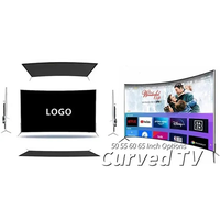 Téléviseur LED intelligent à écran incurvé 4K UHD de 55 pouces fabriqué en Chine, Android Wifi, télévision HD pour la maison et l'hôtel