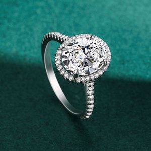 Anillo de Boda de Plata S925 con Diseños Modernos para Mujer, Anillo de Lujo con Imitación de Diamante - Product Image 2