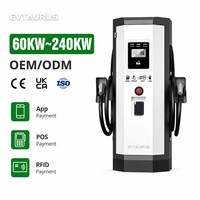 Cargador de CC para vehículos eléctricos de 60 kW y 120 kW con OCPP, cargador para taxis y autobuses turísticos, estaciones de carga de CC montadas en el suelo para vehículos eléctricos