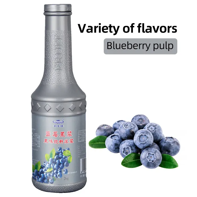 버블 티 성분 블루 베리 과일 펄프 딸기 잼 망고 시럽 퓌레 과일 차 가게