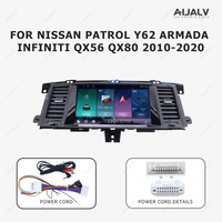 Cadre de lecteur DVD de voiture Aijia pour NISSAN Patrol Y62/Armada/Infiniti QX56 QX80 2010-2020 Pièces détachées automobiles Accessoires de voiture Panneau de navigation
