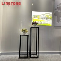 Présentoir Colonne en Alliage d'Aluminium Moderne et Durable, Support de Plantes Pliable pour Intérieur, Étagère à Fleurs Personnalisable