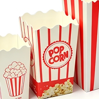 Boîte à Popcorn Carrée Personnalisée en Carton Ondulé Verni, Vente en Gros, Pas Cher, Qualité Alimentaire, Idéale pour les Fêtes Classiques