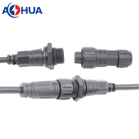 Boîtier de jonction 2 broches M16 10A, connecteur de câblage étanche mâle-femelle pour système d'irrigation extérieur