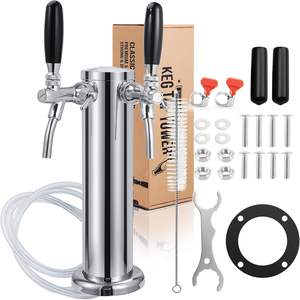 Piezas <span class=keywords><strong>de</strong></span> kegerator <span class=keywords><strong>de</strong></span> torre <span class=keywords><strong>de</strong></span> <span class=keywords><strong>cerveza</strong></span> <span class=keywords><strong>de</strong></span> doble <span class=keywords><strong>grifo</strong></span> con control <span class=keywords><strong>de</strong></span> flujo ajustable mejorado con kit <span class=keywords><strong>de</strong></span> instalación <span class=keywords><strong>completo</strong></span> - Product Image 1