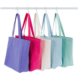 Square Bags Colored Blank Canvas Tote Bags With Bottom And Side Handles Customizable Eco Friendly For General Packaging - Product Image 4