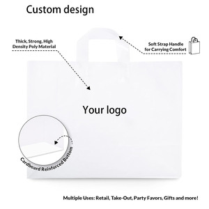 Khuyến mại in vòng túi bao bì mua sắm nhựa Tote Túi tùy chỉnh túi với vòng lặp mềm xử lý - Product Image 4