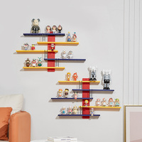 Étagère de présentation de figurines d'action murale sans perçage, personnalisable en gros, haute qualité, faible MOQ, facile à assembler