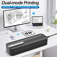 Impresora Térmica Portátil A4, Claridad de 203 dpi, Batería de 2600 mAh, Garantía de 1 Año, Tamaño Máximo de Papel de 210 mm para Documentos