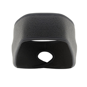 Fleece <b>Headband</b> With Ear Flaps Windproof Warm For Running Cycling Winter Sports Adult <b>Black</b> - Product Image 3