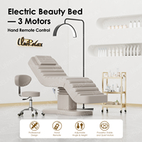 Table de massage électrique moderne pour spa, lit de beauté réglable en cuir PU avec télécommande, mousse haute densité, mobilier de salon