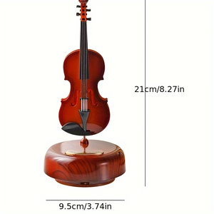 Boîte à musique rotative créative Guitare Violon Saxophone <span class=keywords><strong>Pipa</strong></span> <span class=keywords><strong>Instrument</strong></span> Boîte à huit tons Cadeau de festival Cadeau de saison de remise des diplômes - Product Image 2