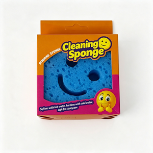 Esponja con <span class=keywords><strong>Cara</strong></span> <span class=keywords><strong>Sonriente</strong></span>, Esponja Cálida, Cepillo de Limpieza para Cocina, Cepillo para Tazones, Cepillo para Ollas, Esponja de Dibujos Animados para Lavar Platos - Product Image 1