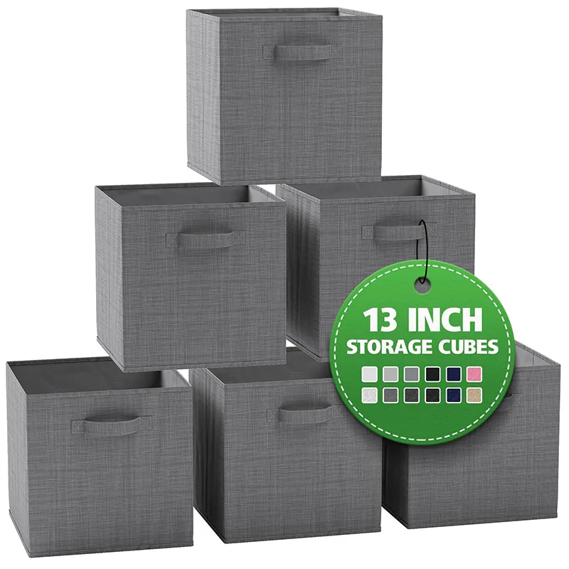 11 Inch Non Woven Fabric Cubes Storage Organizer Bins Wholesale Custom