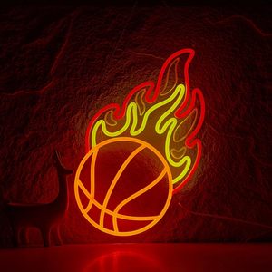 Basketball Letreros Neon LED indoor hanging ambient light shop <b>sign</b> wall decoration light entrance indicator light luminous <b>sign</b> - Product Image 6