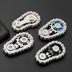 Mainan Fidget Spinner Logam Berkualitas Tinggi untuk Dewasa, Autisme, EDC, Novelty, Sprocket Flywheel Sepeda, Rantai Gear, Hadiah Promosi - Product Image 3