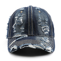 Gorra de Béisbol para Hombre, Logotipo Personalizado, 6 Paneles, Gorras de Béisbol de Mezclilla Desgastada, Alta Calidad