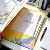 Carpeta de Presentación A4 Corporativa con Logotipo Impreso Personalizado, Sobre para Documentos Plegable con Bolsillos Dobles y Ranuras para Tarjetas de Visita
