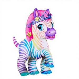 FurReal Zenya My Rainbow Zebra, Juguete de Peluche de 14 Pulgadas, Mascotas Electrónicas de Plástico, Más de 80 Sonidos y Reacciones, 20 Accesorios de Estilismo, Interactivo - Product Image 1
