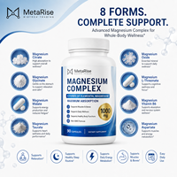 Complément Alimentaire Minéral OEM Marque Privée : Capsules de Complexe de Magnésium 8 Formes, 90 Unités