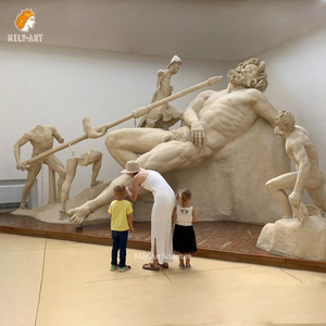 Estatua de mármol tallada a mano para exteriores, escultura de polyfemus tallada a mano, larga, cegadora - Product Image 2