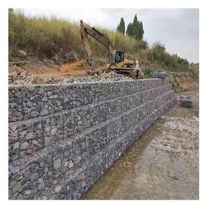 Heavy Gabion Box 2x1x1m 3.05mm 80x100mm For Mountain Slope Protection Gabion Cage Project Site